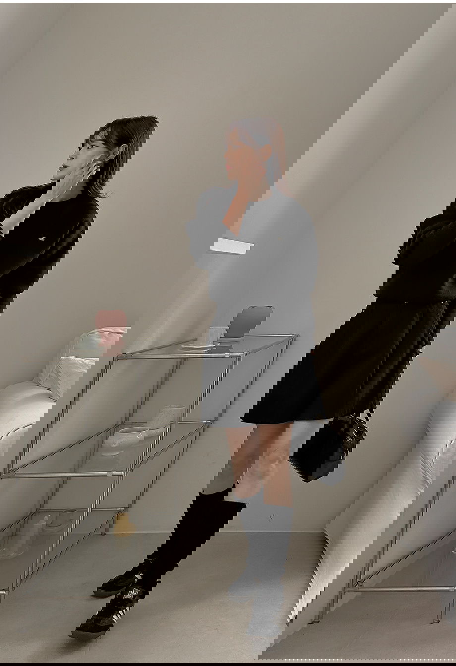 렌포드유 라운드넥 펜던트 니트