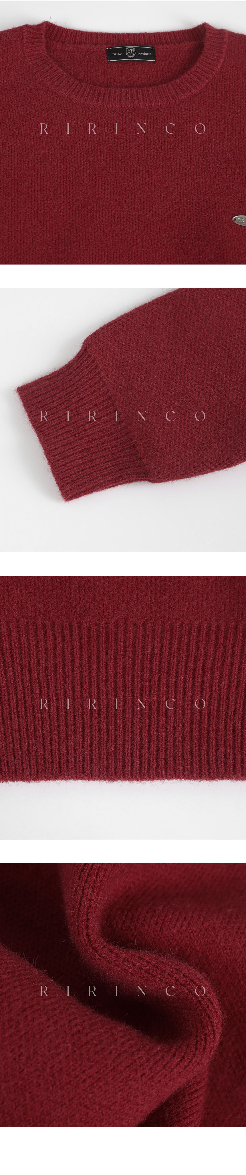 렌포드유 라운드넥 펜던트 니트