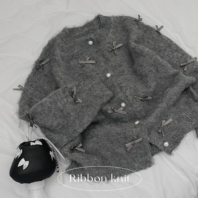 보미리본앙고라가디건