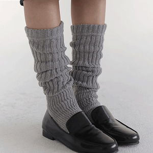 크림프 루즈 도톰 골지 레그 워머