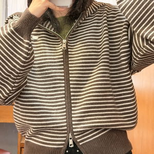 百搭兩穿針織連帽外套