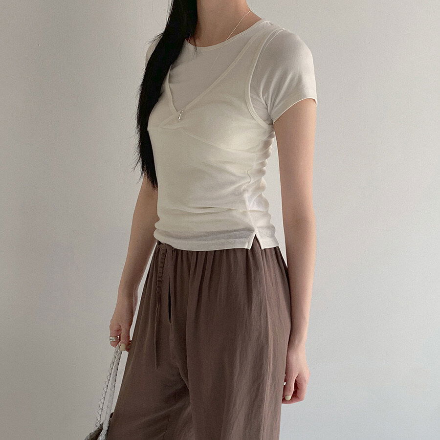 라드 브이넥 슬리브