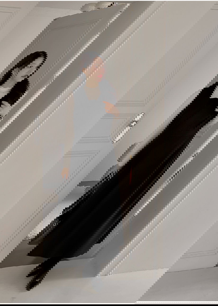 리리앤코 에즈리딘 피치기모 랩스타일 뷔스티에 롱 원피스