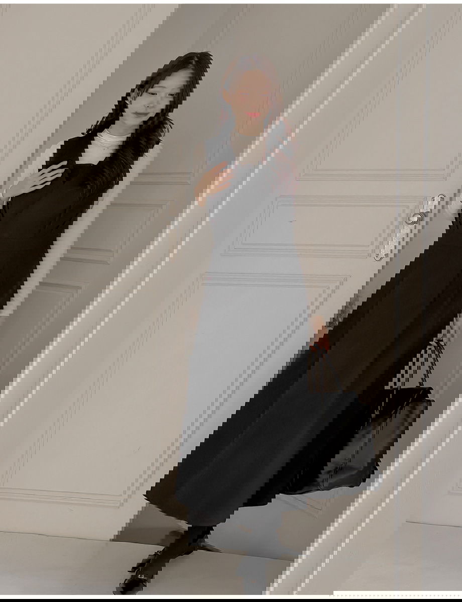 리리앤코 에즈리딘 피치기모 랩스타일 뷔스티에 롱 원피스