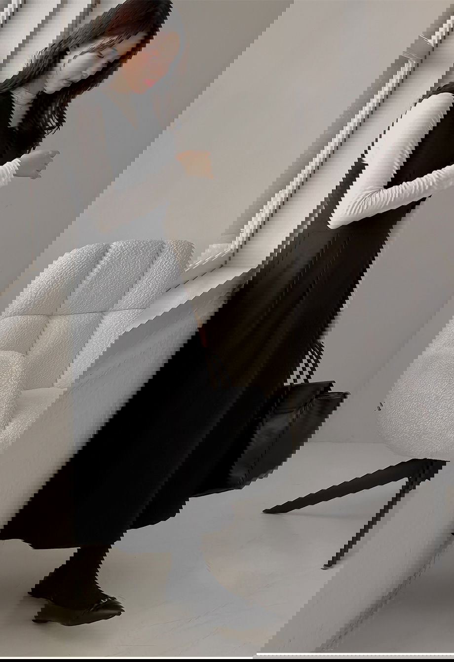 리리앤코 에즈리딘 피치기모 랩스타일 뷔스티에 롱 원피스