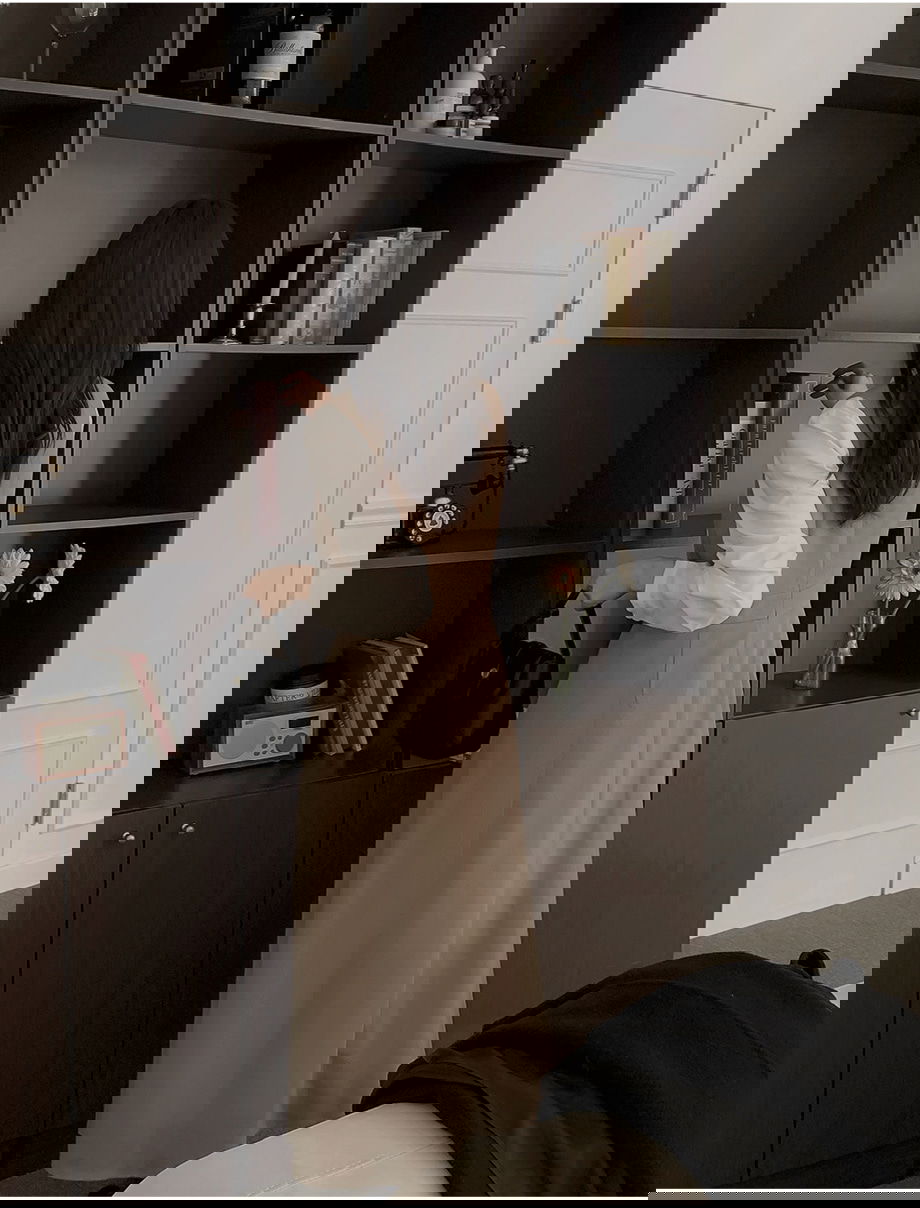 리리앤코 에즈리딘 피치기모 랩스타일 뷔스티에 롱 원피스