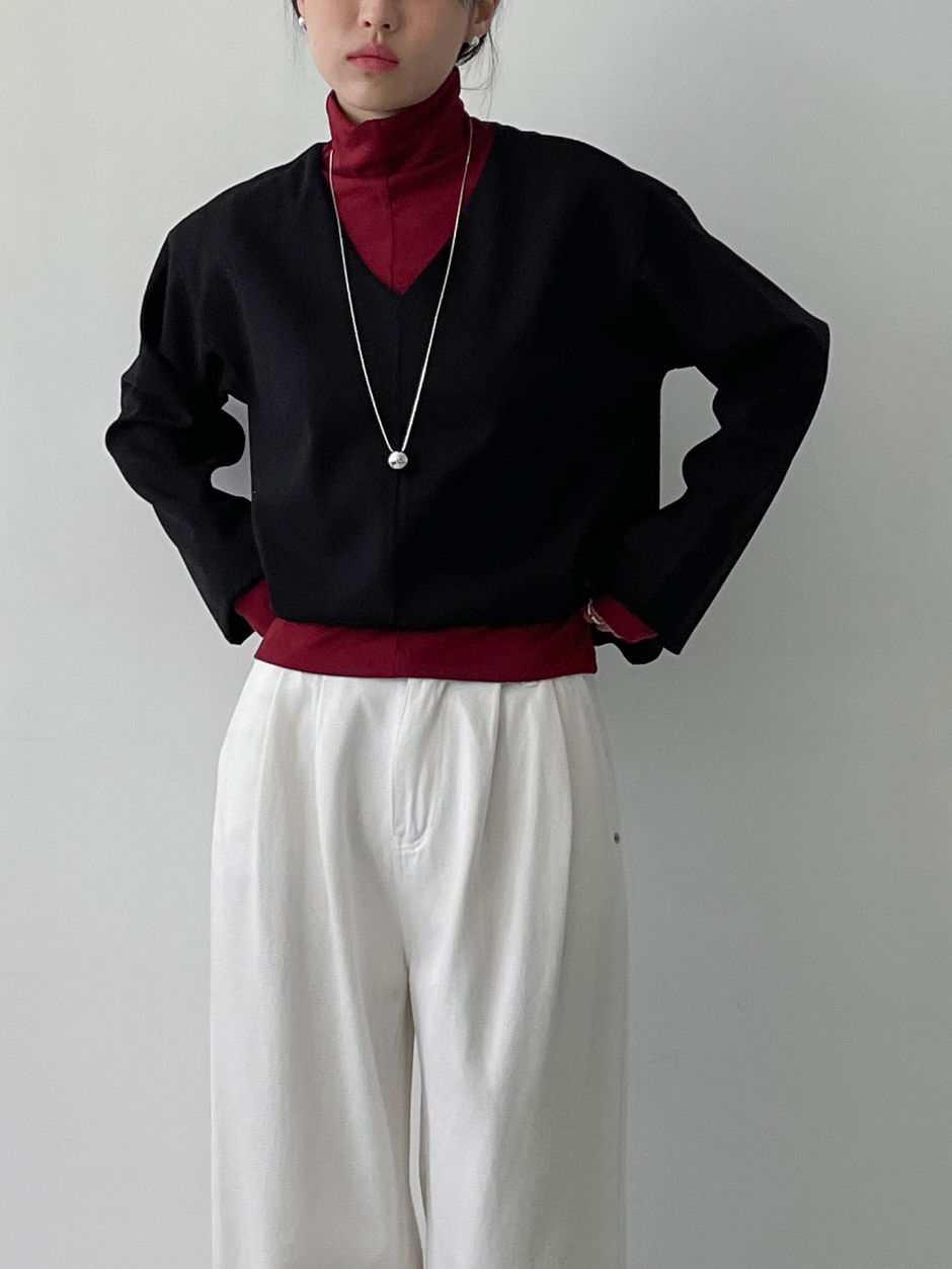 긴팔 티셔츠 모델 착용 이미지-S5L26