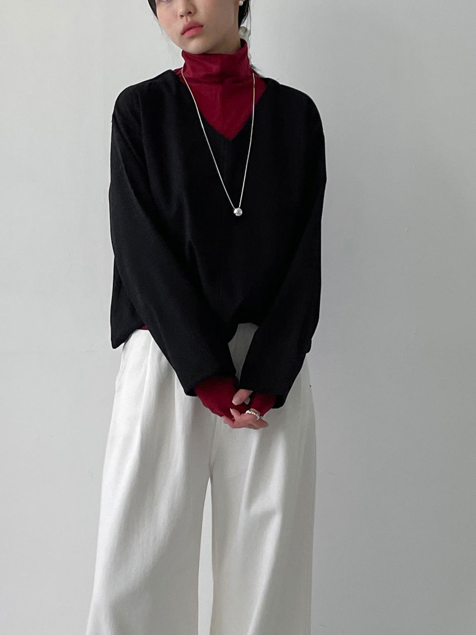 긴팔 티셔츠 모델 착용 이미지-S6L35