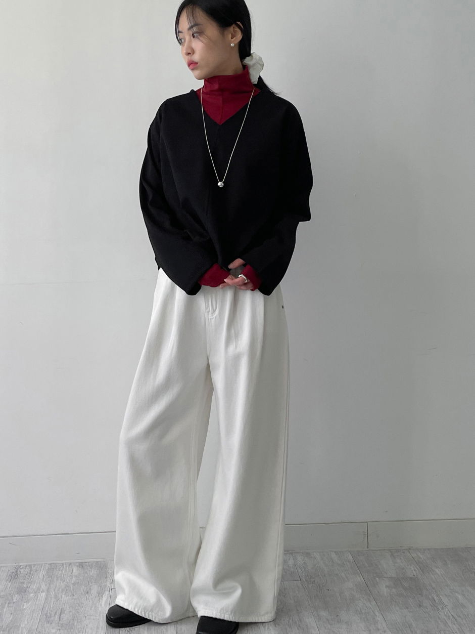 긴팔 티셔츠 모델 착용 이미지-S6L34