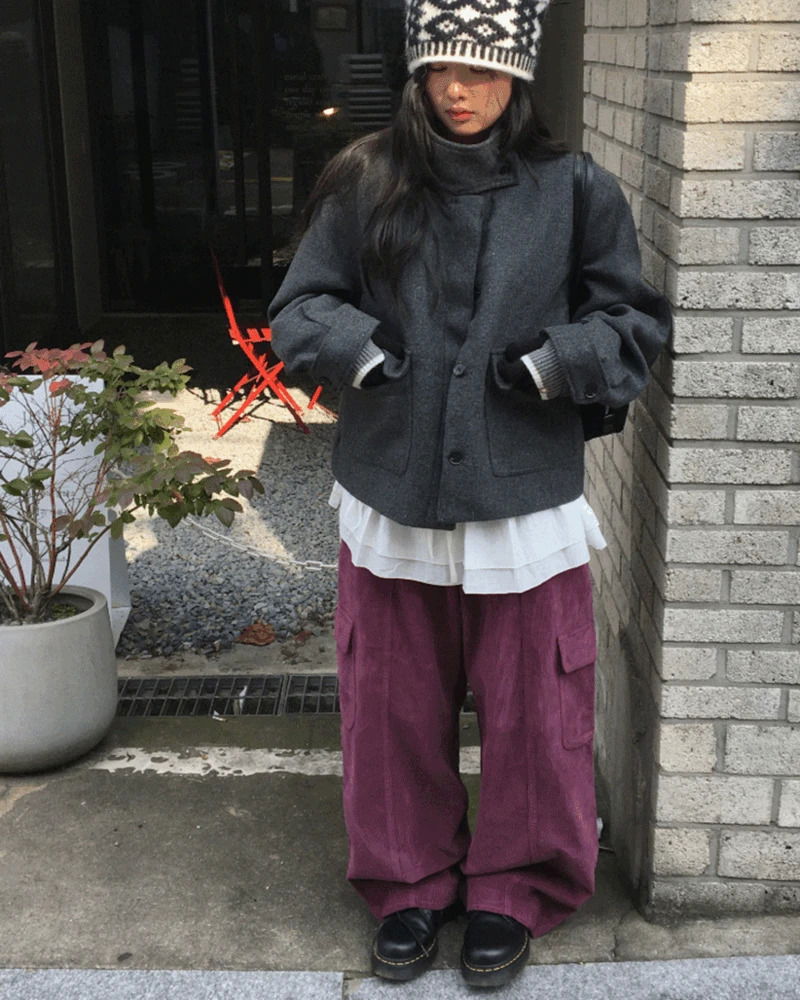 코듀로이 핀턱 카고 팬츠 (3color)