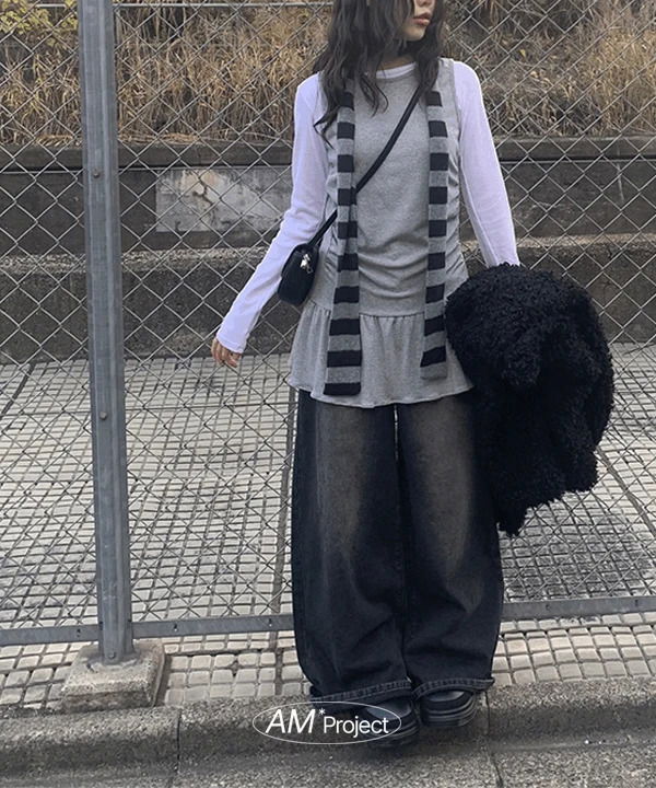 モダフリルレイヤードミニワンピース