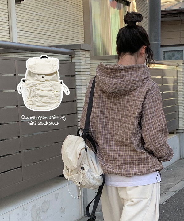 奇美尼龍抽褶迷你後背包
