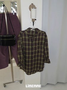 greenery check over shirt