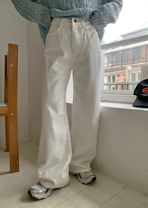 保暖寬版棉質長褲