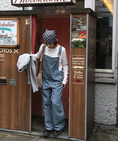 Enfants Stripe Overalls Pants