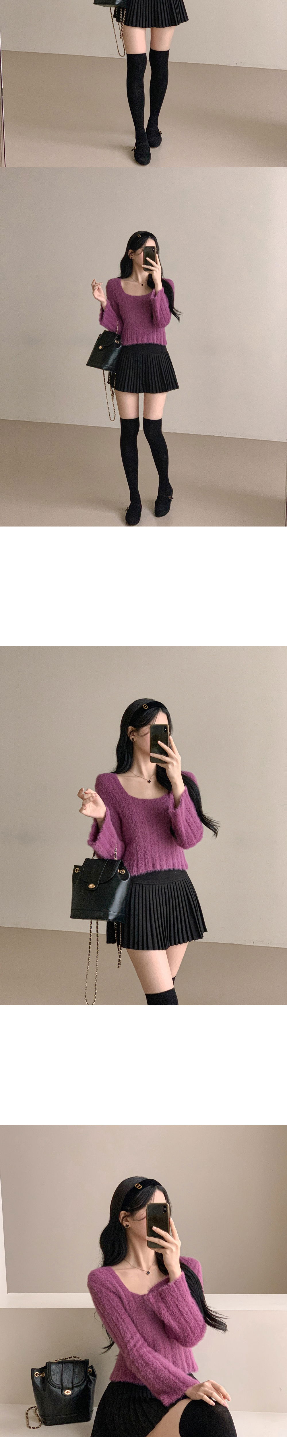 미니 스커트 크림 색상 이미지-S2L13