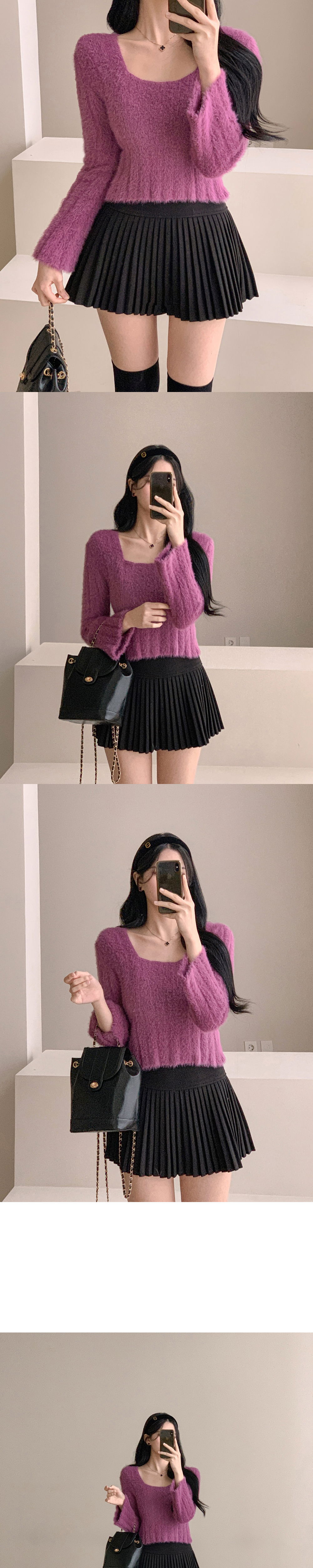 미니 스커트 크림 색상 이미지-S2L13