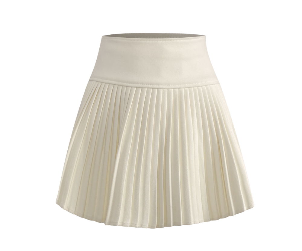 미니 스커트 크림 색상 이미지-S6L3