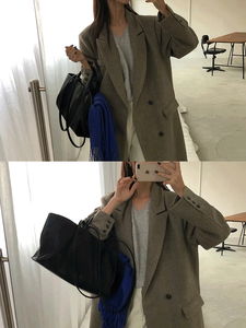 マットヘリンボンロングコート