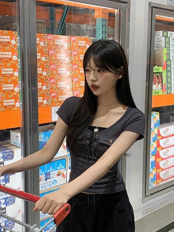 베이 포켓 아일렛 반팔 티셔츠 (3color)