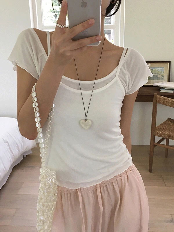 Miette Frill Off-Shoulder Set Winter T-Shirt