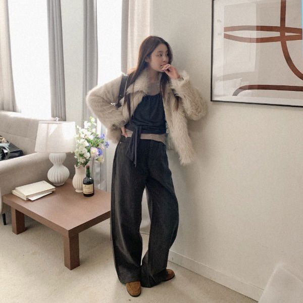 Maber fur collar jacket