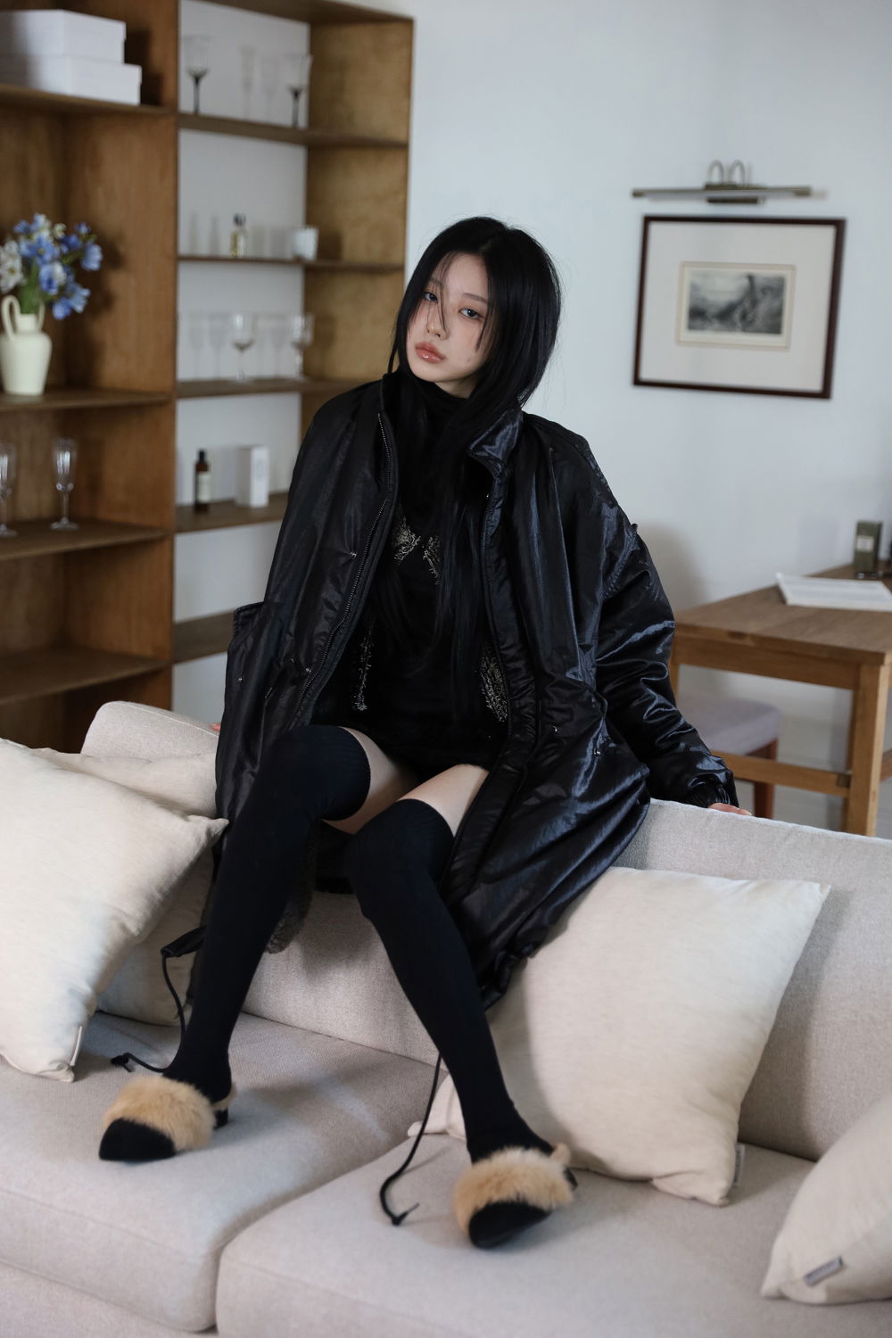 코트 모델 착용 이미지-S1L32