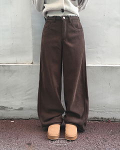 Wordy Corduroy Snap Visor Wide Pants