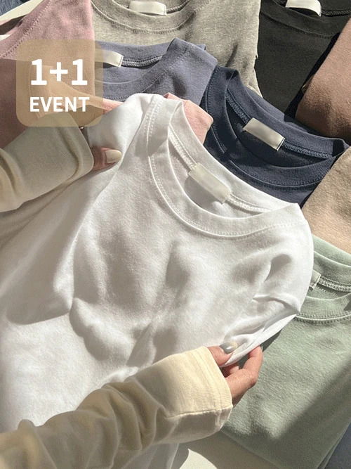 100% cotton daily soft plain long-sleeved t-shirt inner t-shirt basic soft inner t-shirt T#YW941
