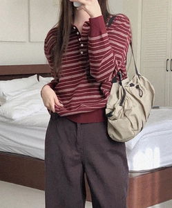 ナリンズ単ラインカラーニット