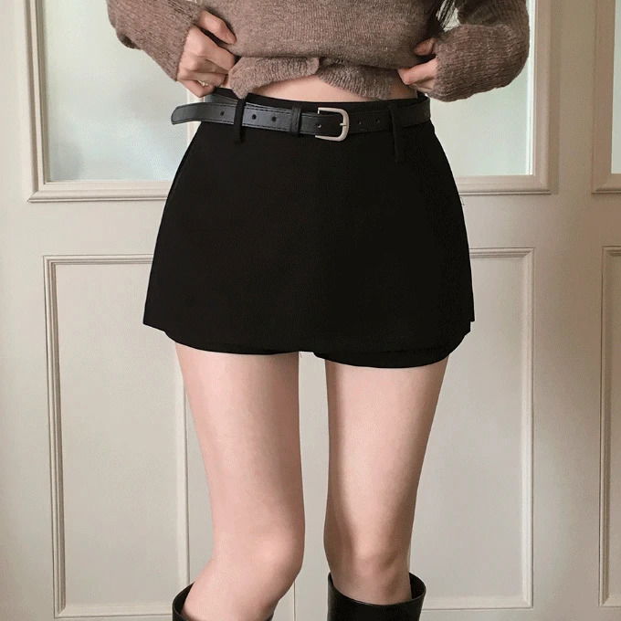 ウィアルスリットラップスカートパンツベルトセット