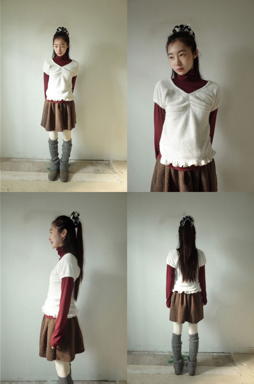 반팔 티셔츠 모델 착용 이미지-S1L12