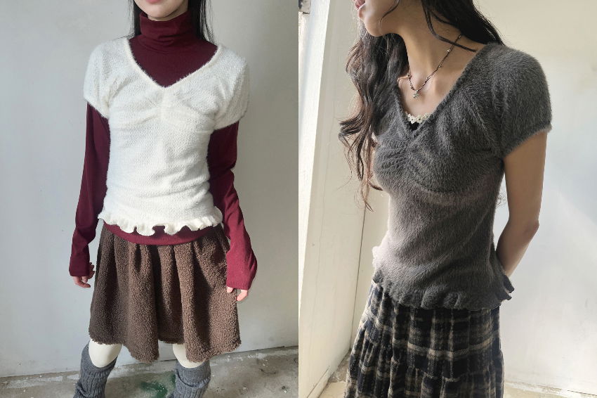 반팔 티셔츠 모델 착용 이미지-S1L32