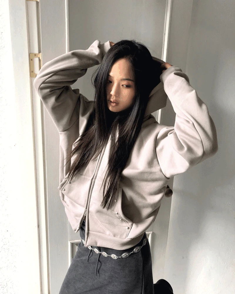 Makin Stud Two-Way Fleece Fleece-lined Zip-Up Zip-up