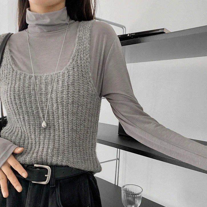 Kabu #AlpacaBustier 針織外套