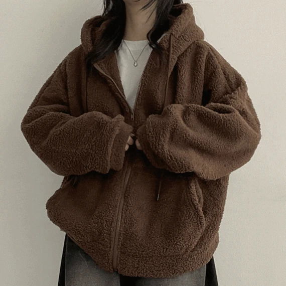 히핫뽀글이양털후드집업 (5color)H&L