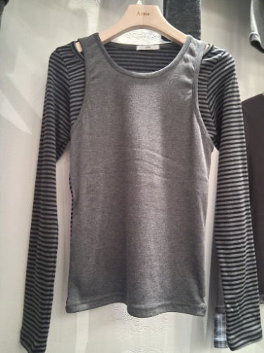 Cozy Sleeveless Double T-shirt 长袖上衣