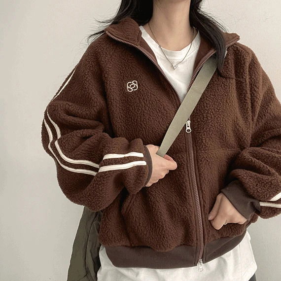 숄밴투웨이트랙양털뽀글이집업 (4color)H&L