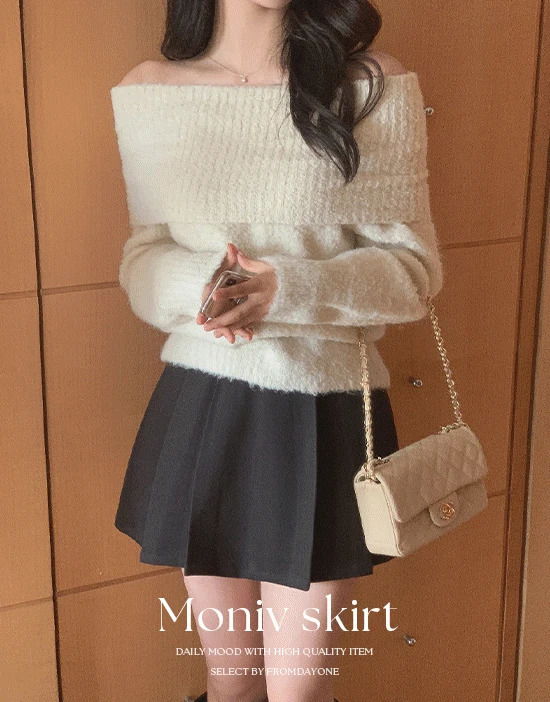 Moniv pintuck miniskirt