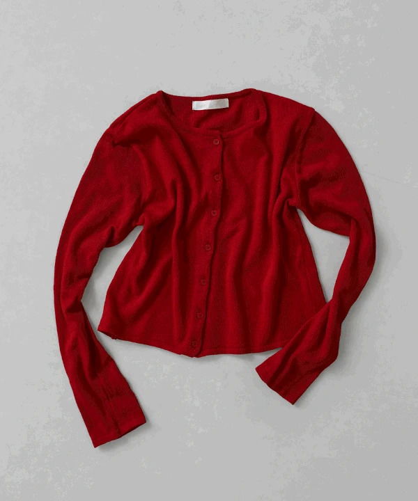 基本款圓領亞麻針織外套