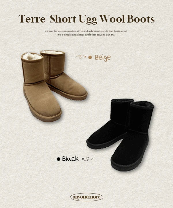 Terre cowhide fluffy short ugg fleece boots