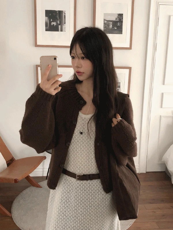 Buffy Thick Round Cardigan