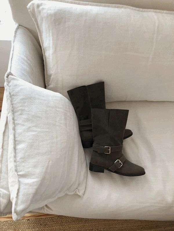 보헨 버클 스웨이드부츠