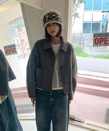 비엘린 울 카라 숏 코트