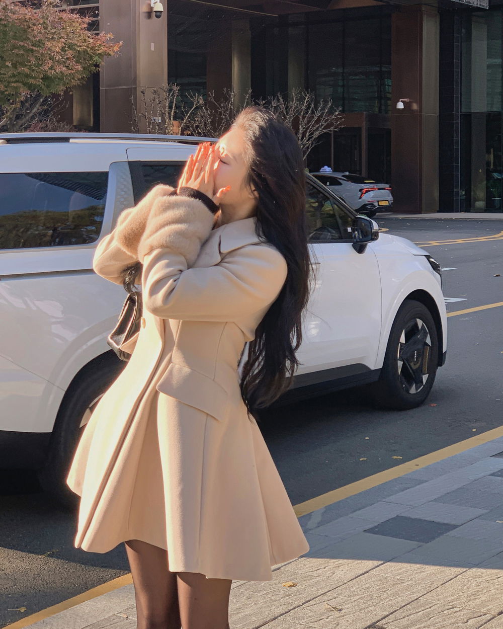 코트 모델 착용 이미지-S1L119