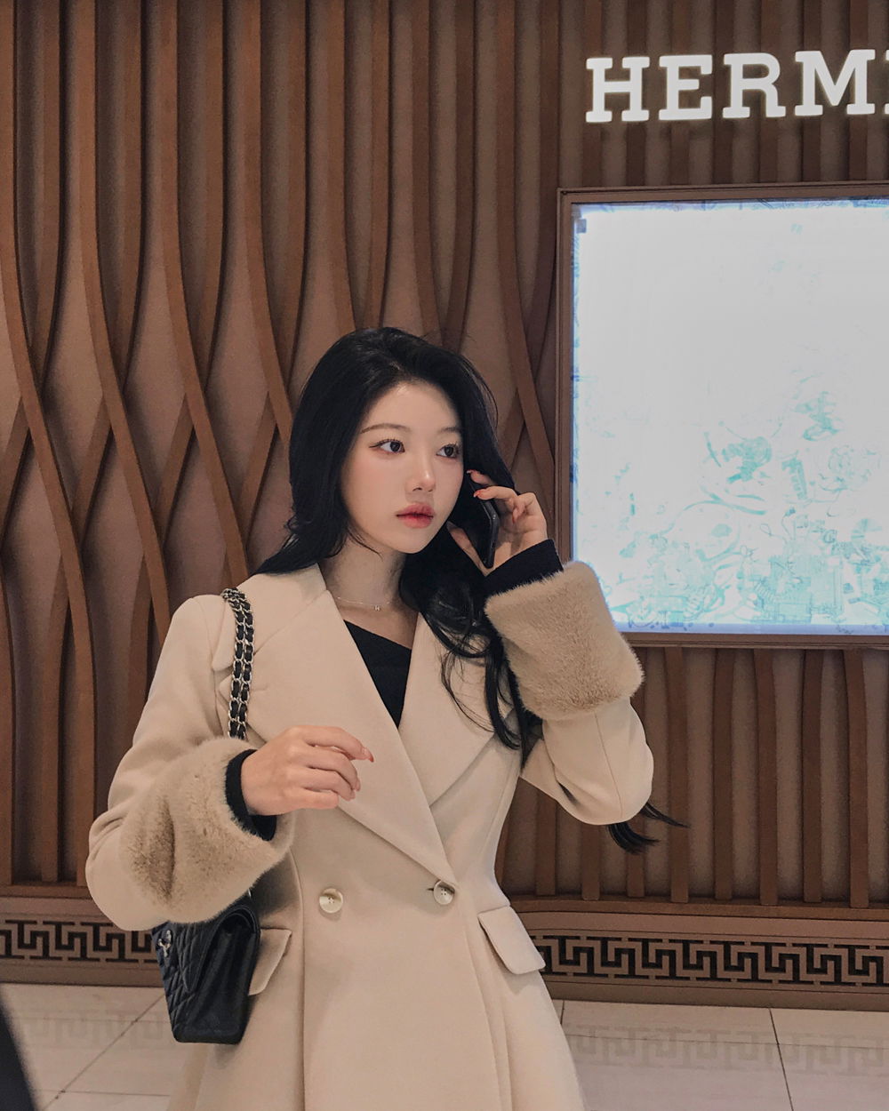 코트 모델 착용 이미지-S1L85