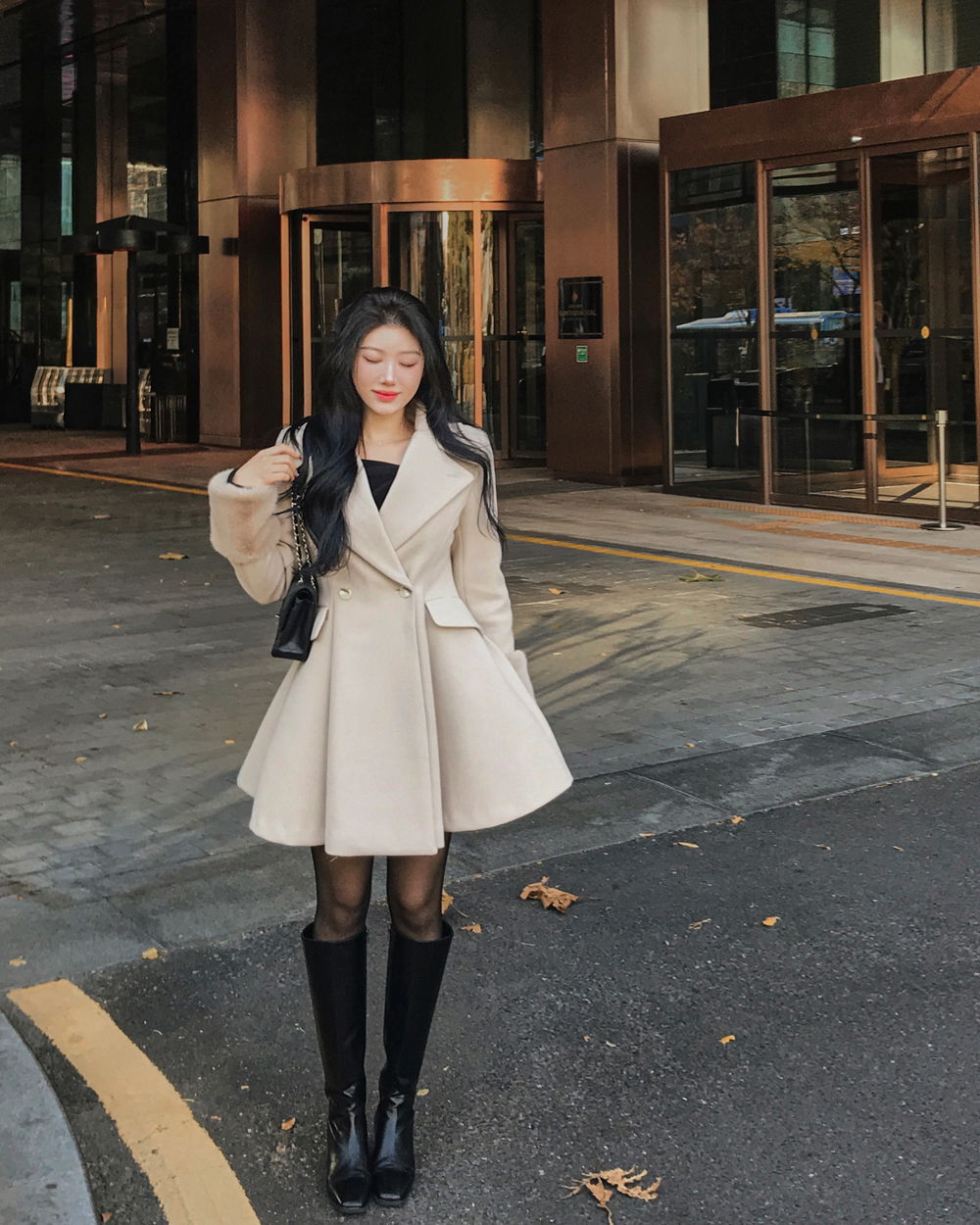 코트 모델 착용 이미지-S1L86