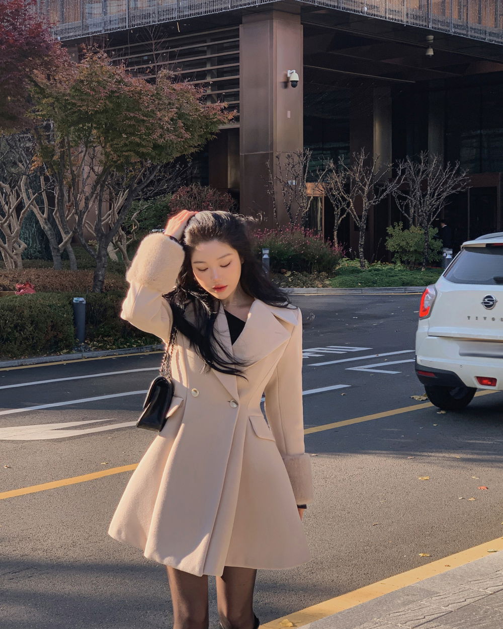 코트 모델 착용 이미지-S1L134