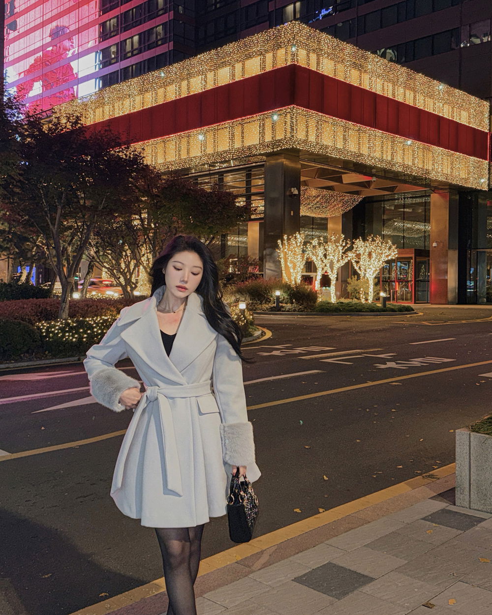 코트 모델 착용 이미지-S1L65