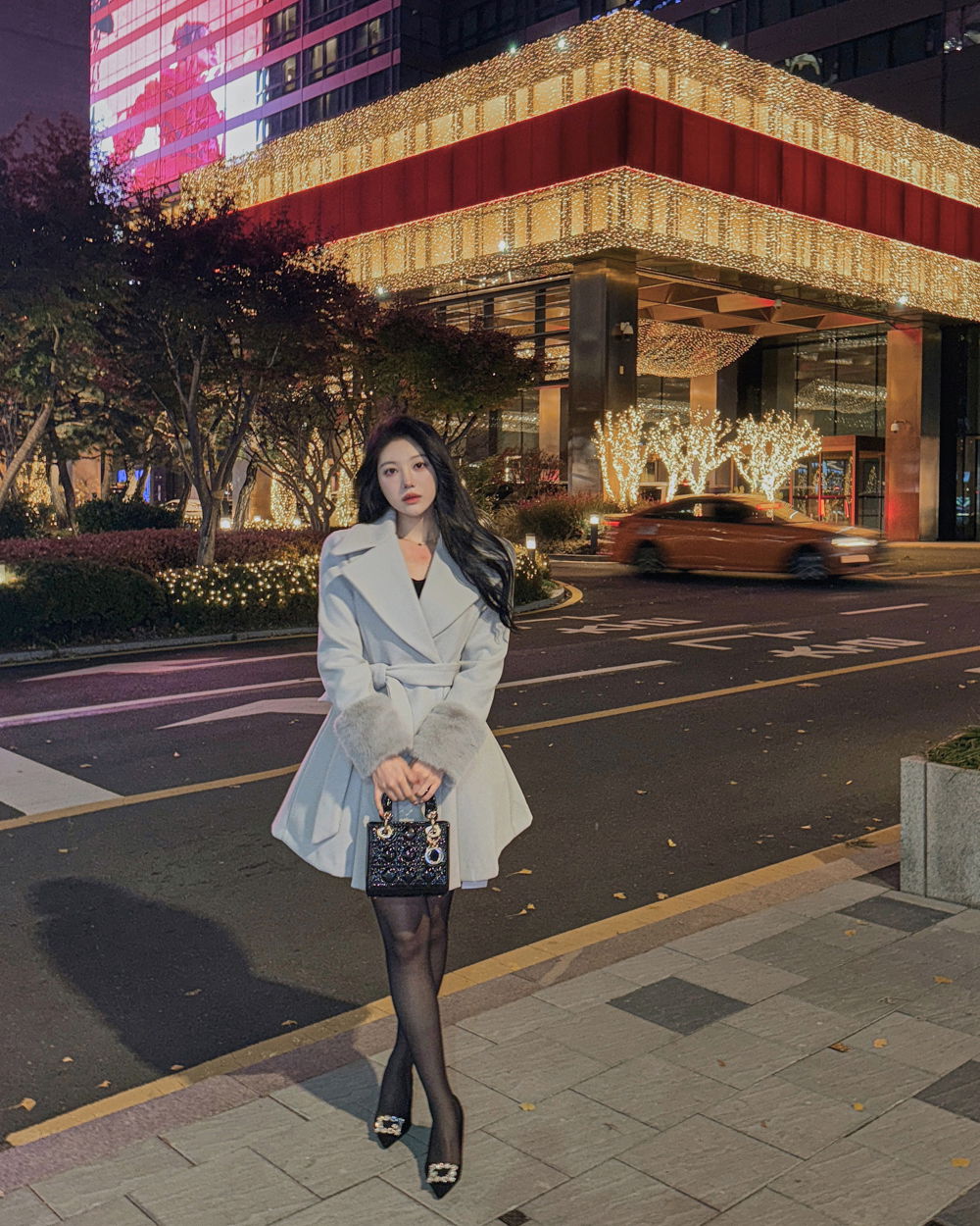 코트 모델 착용 이미지-S1L66